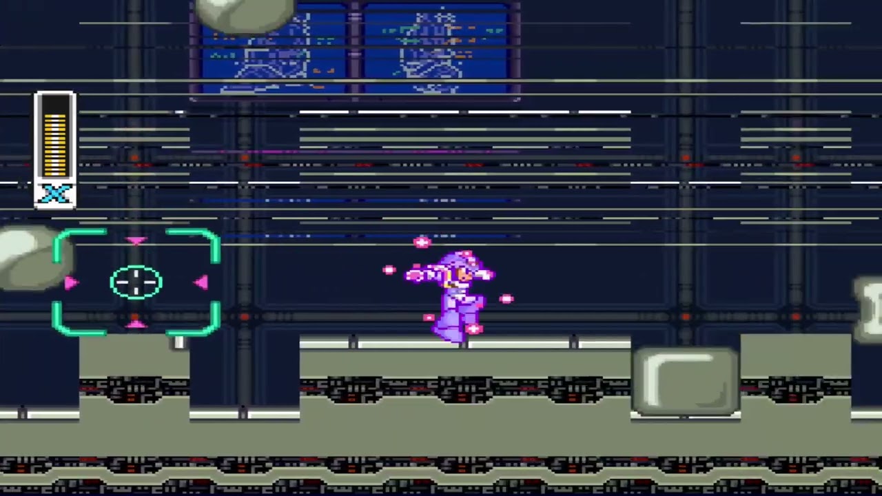 록맨X2 촙 레지스터 파괴 시 크리스탈 헌터 차지샷을 이용해 천장 바꾸기 | 메가맨X2 ROCKMANX2 ロックマンX2 MEGA MAN X2 게임 game 고전게임