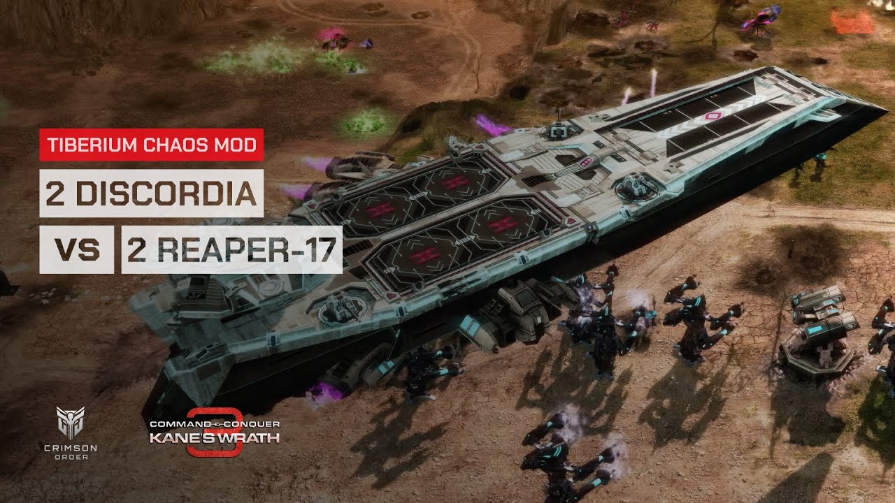Kane's Wrath [мод Tiberium Chaos] — 2 Discordia против 2 Reaper-17 Brutal AI