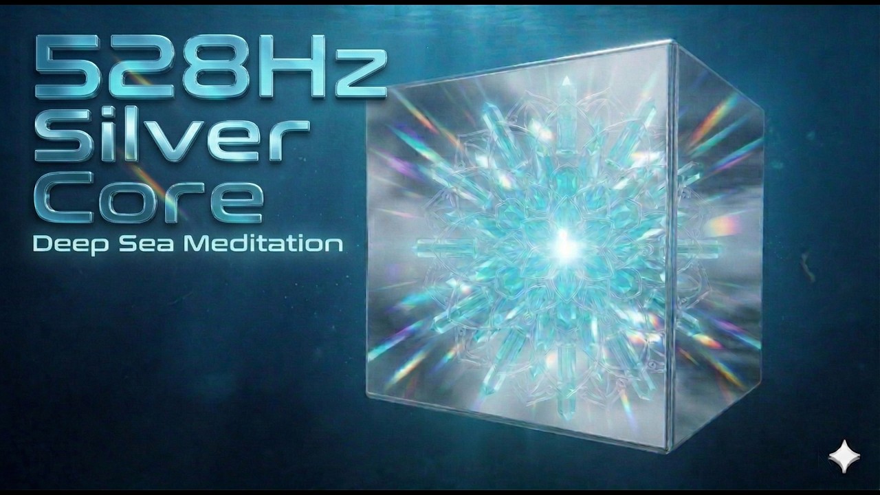 528Hz Deep Sea Monolith | DNA Repair & Abyssal Silence | Mirror Silver Meditation (1080p HD)