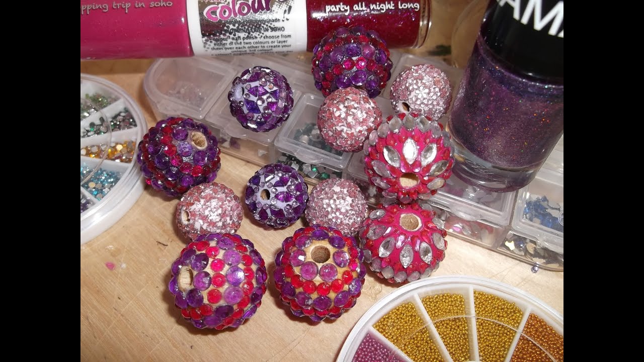 Going Crazy with Rhinestones: DIY Blingy Beads