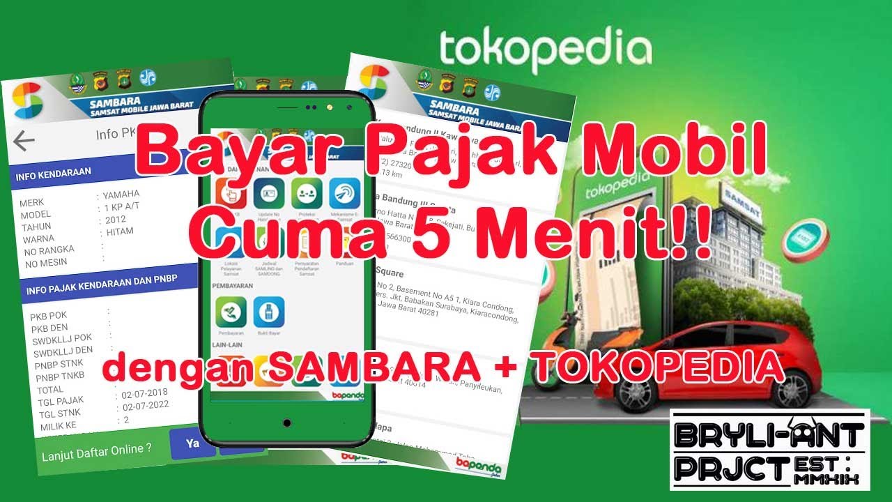 Bayar pajak kendaraan online di Tokopedia #pajak #pajakonline #sambara #tokopedia