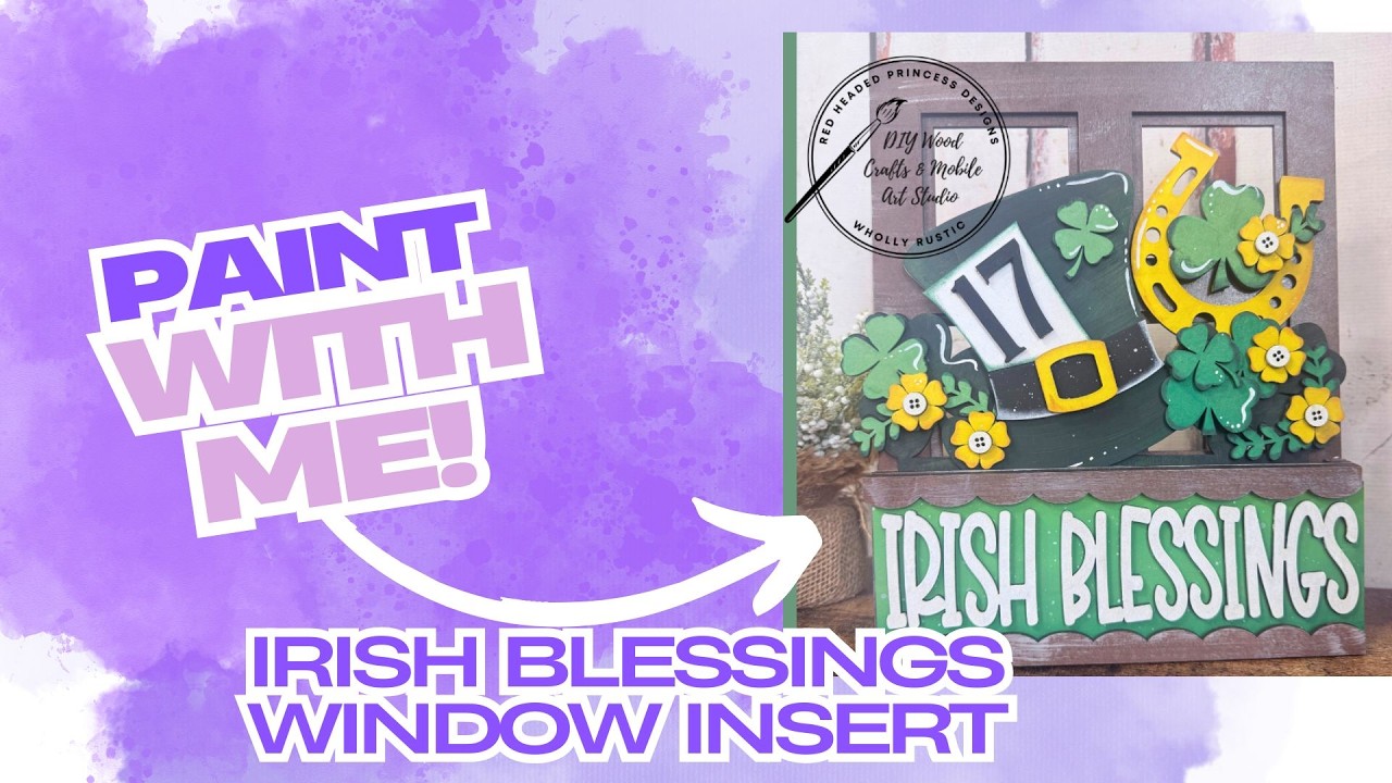 Easy St. Patrick’s Day Decor DIY ☘️ Irish Blessings Window Insert