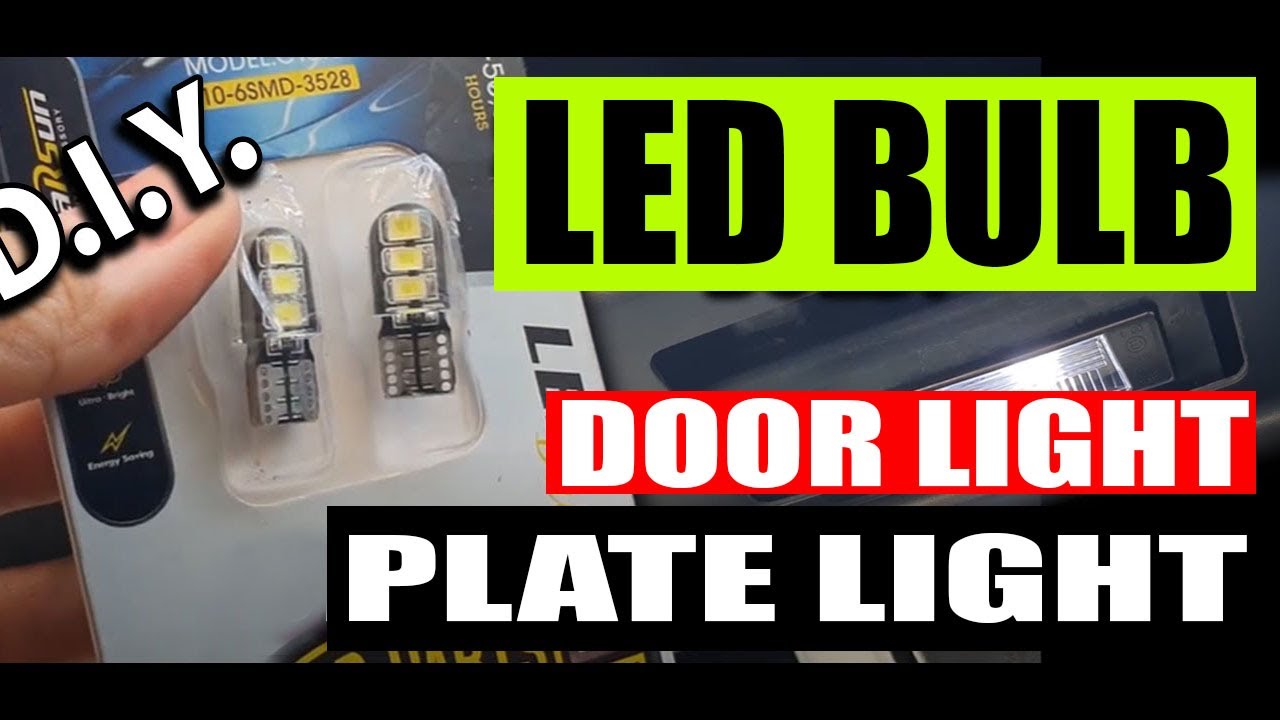 NISSAN NAVARA DIY:  How to replace door light & plate light with LED bulb!