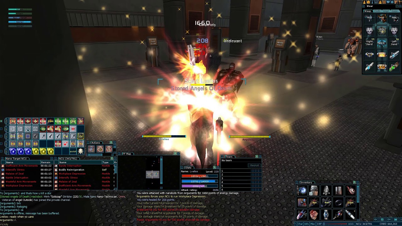 Anarchy Online 220 Doc Vs 220 Crat TL7