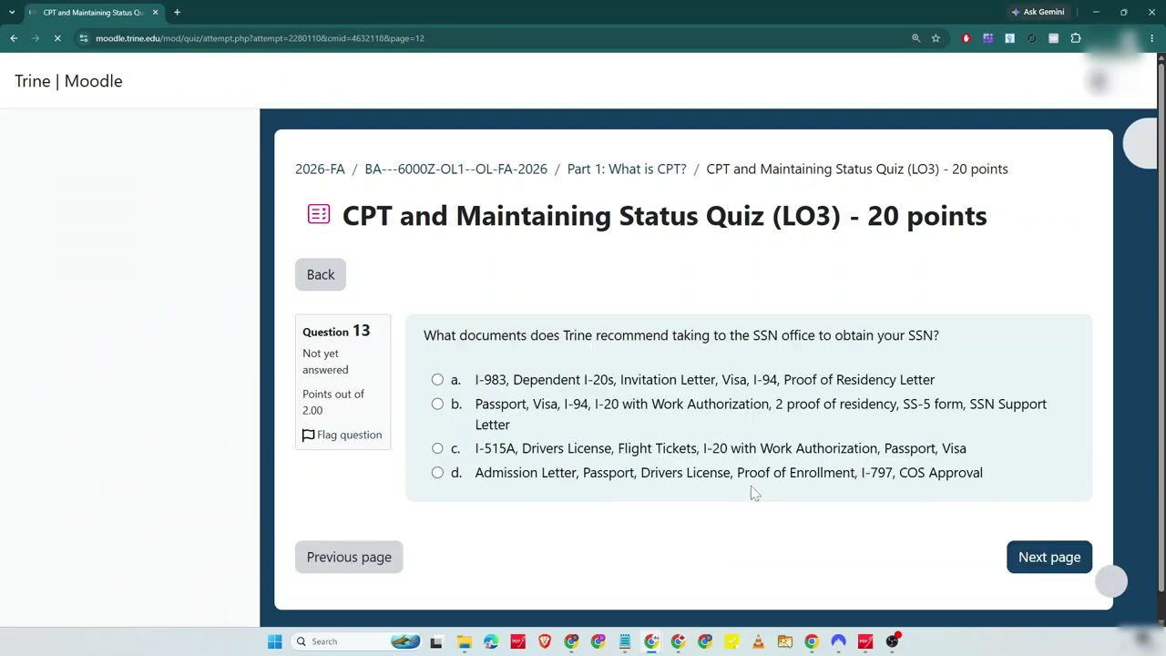 CPT & Maintaining F-1 Status Quiz Explained &ndash; Trine University International Students