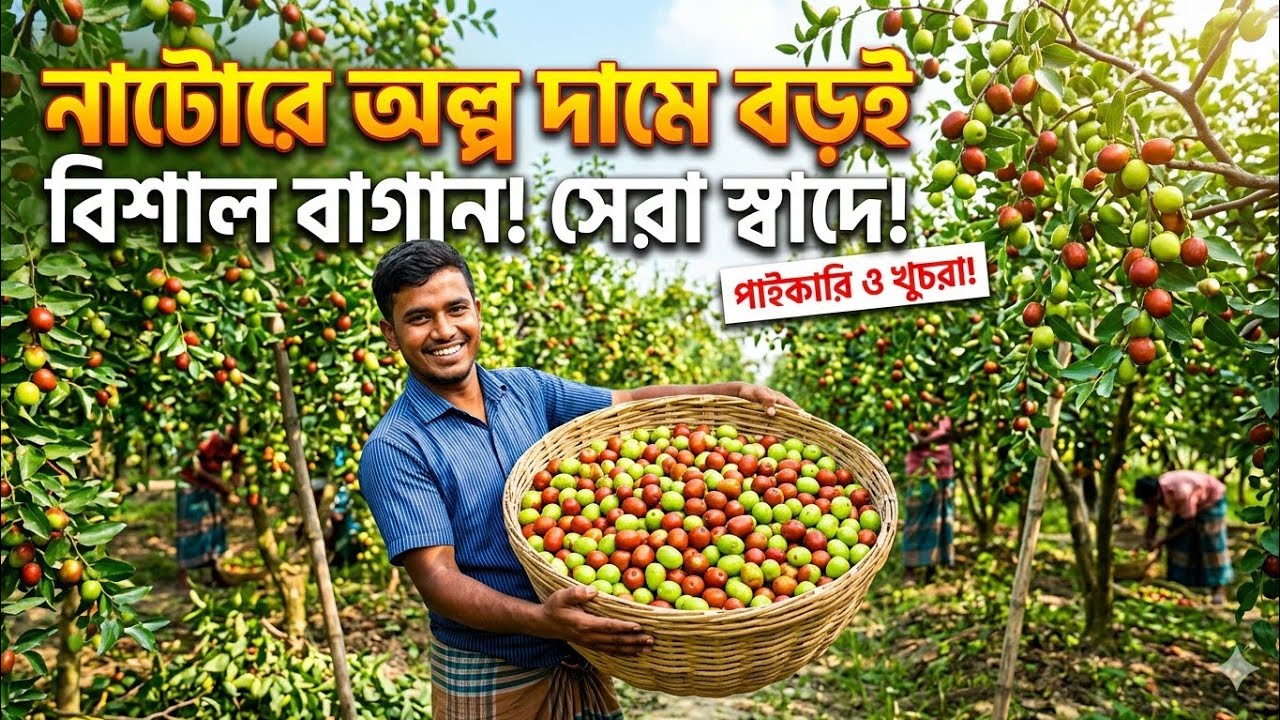 নাটোরে অল্প দামে টাটকা বরই বিক্রি | বরই বাজার দর আজ | Natore Jujube Price Today