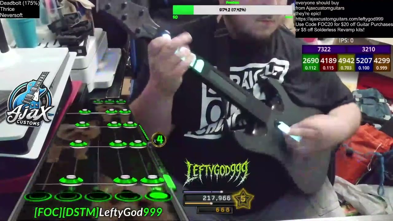Deadbolt FC 100% Guitar Expert Leftygod999 Dedication to JoeyBeans Speed 175%