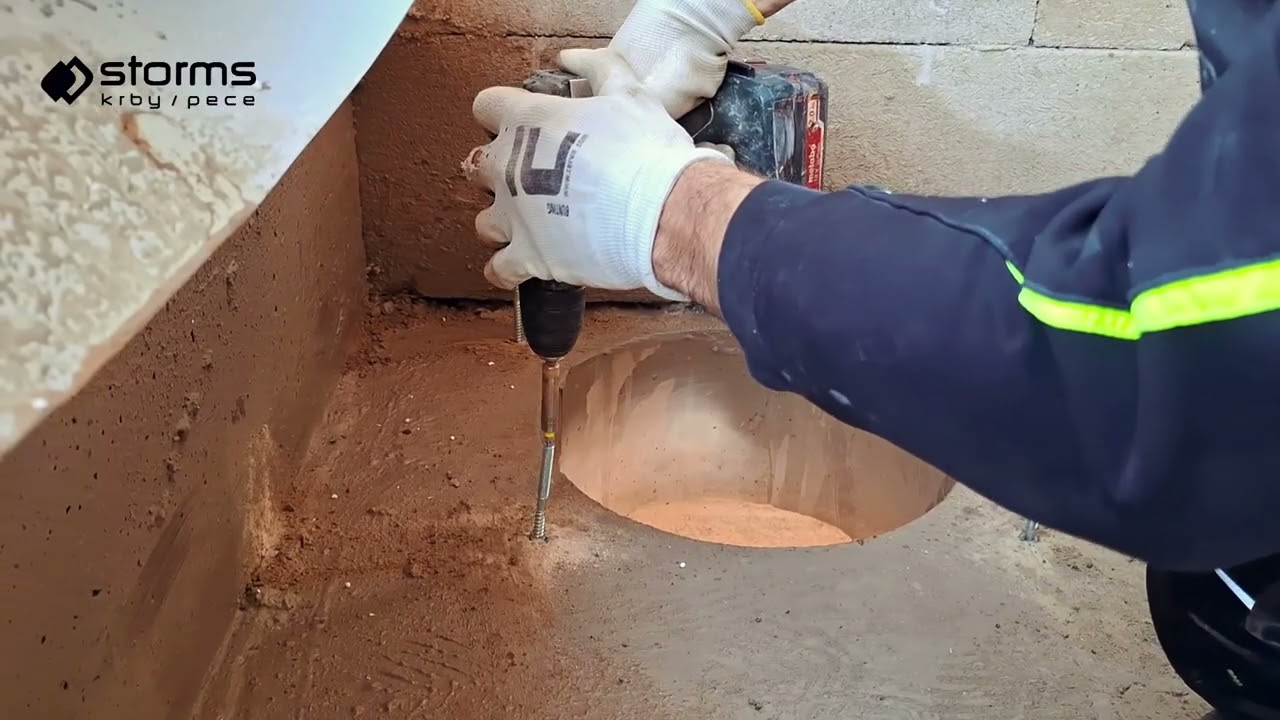 STAVBA KOMÍNA - JADROVÉ VŔTANIE