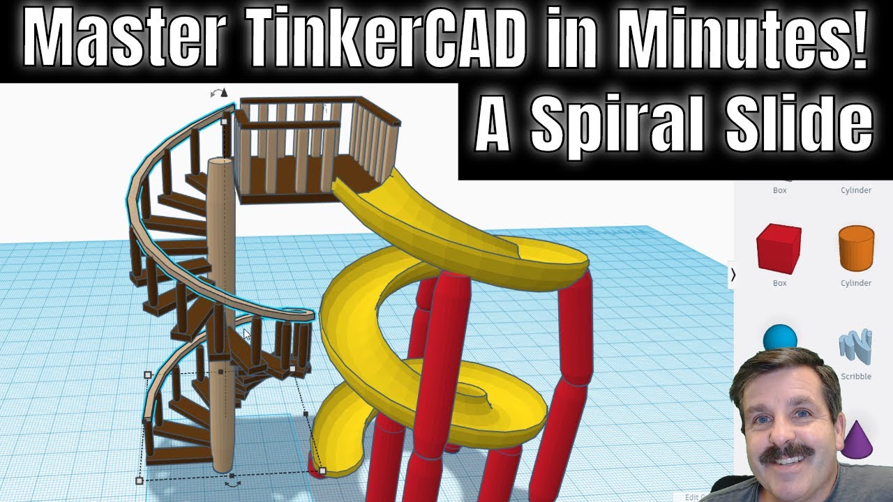 Make a Spiral Slide - Playground Part 1 | Master Tinkercad in Minutes