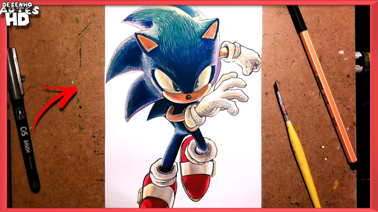 Como DESENHAR o SONIC realista completo