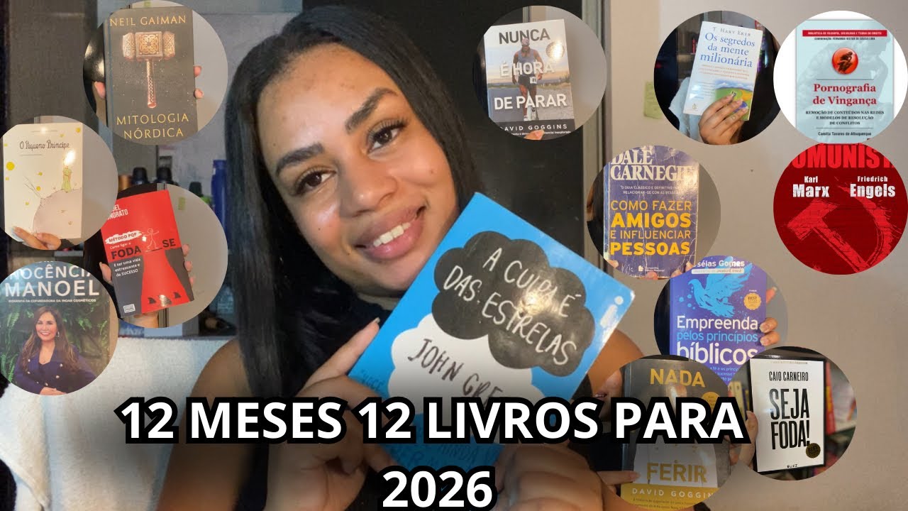 12 meses 12 livros para ler em 2026 || o hábito da leitura 