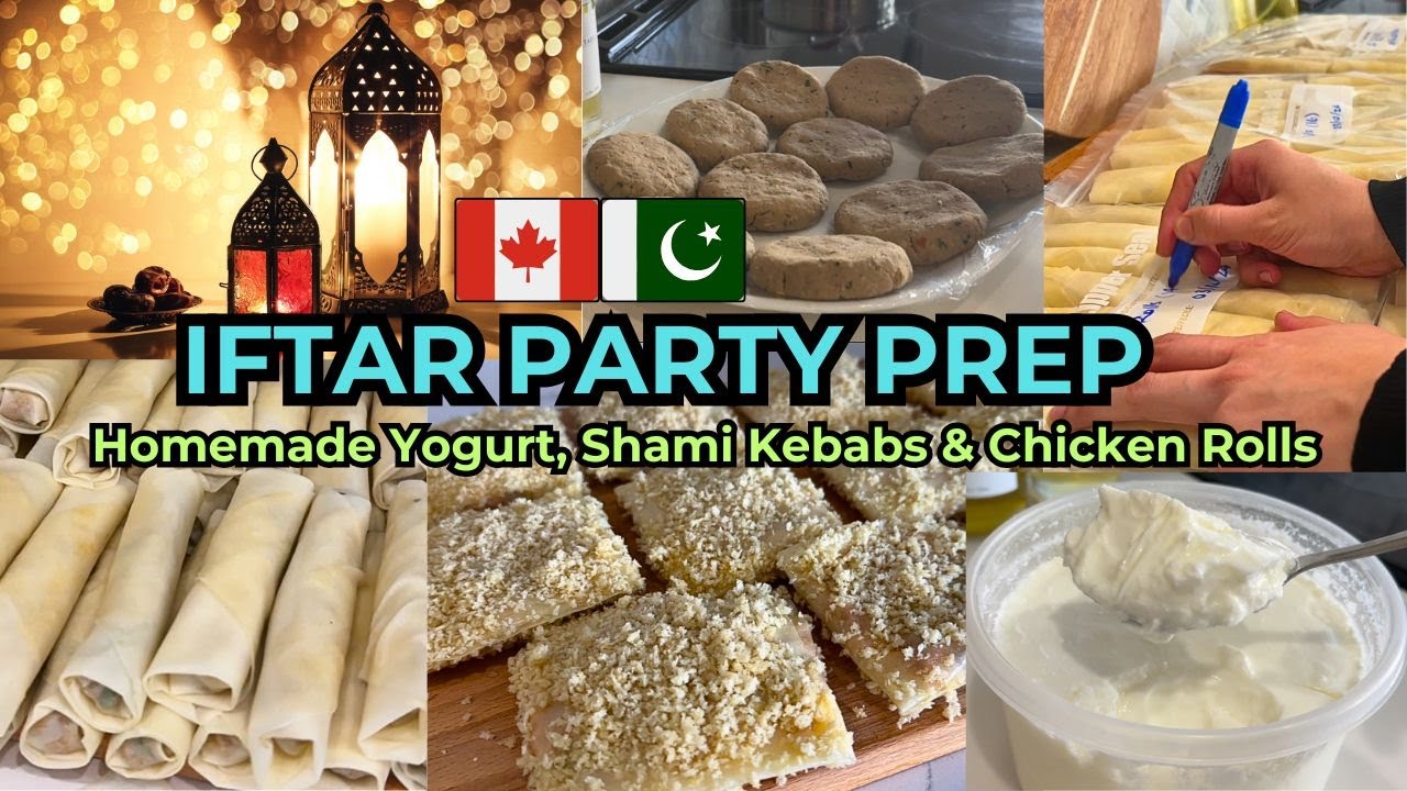 How I prepared Iftar Party for 20 People in Canada! Freezer Prep ~ Homemade Yogurt ~ Shami Kebab