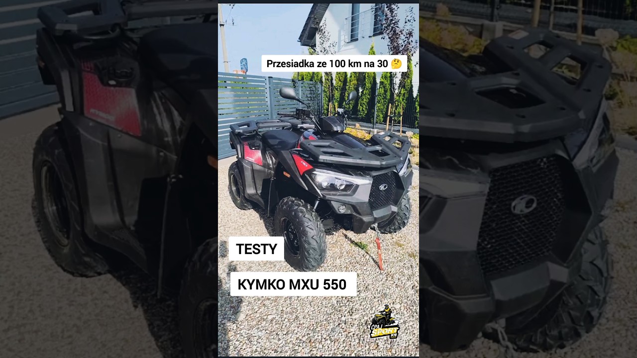 KYMCO mxu 550 przyjechało na testy.Quad Quadowi nie r&oacute;wny, ale r&oacute;żnica 70 km może być ciekawa #kymco