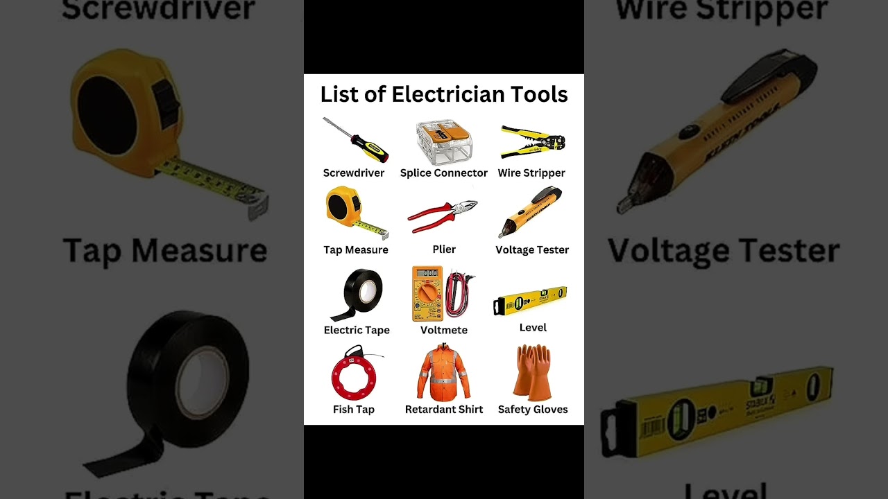 💡 LIST' OF ELECTRICIAN TOOLS ⚡🔌       