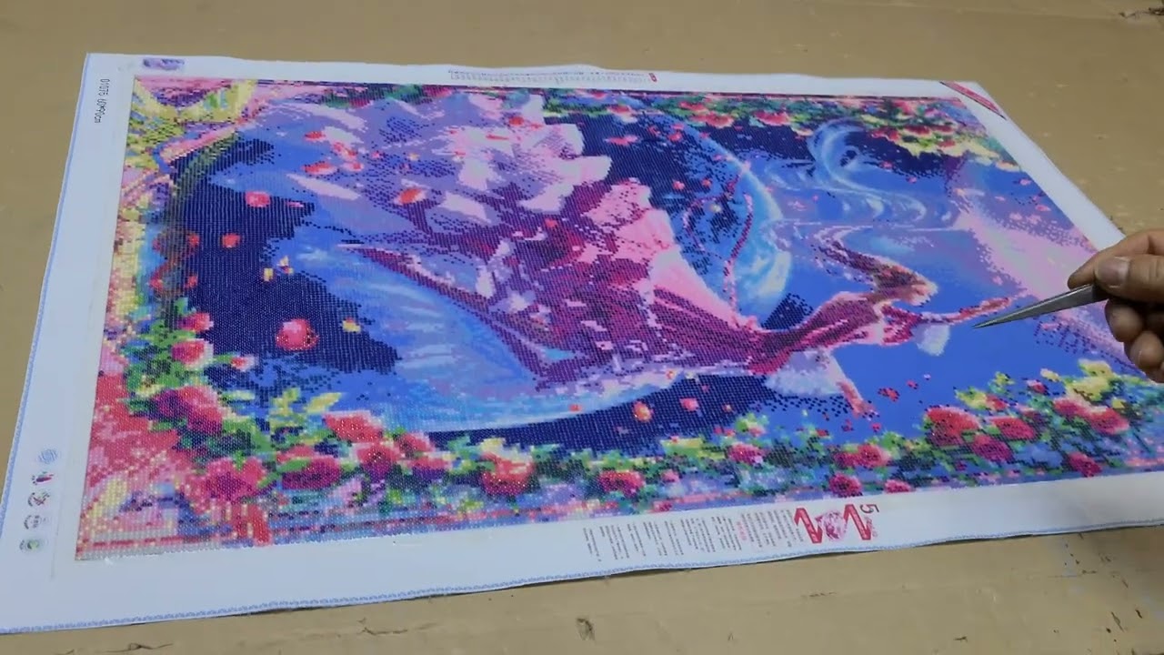 보석십자수코팅제 바르기