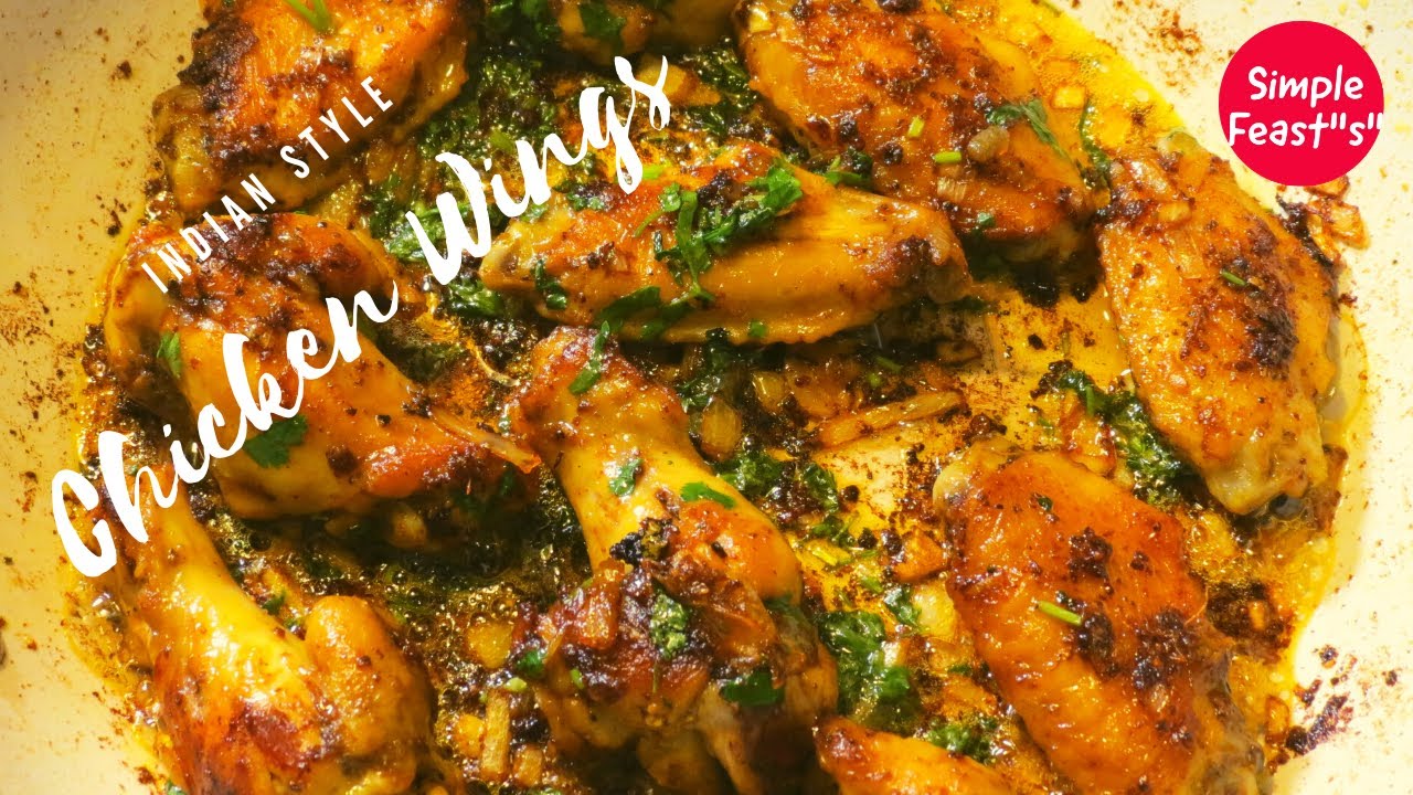 Spicy Chicken Wings Indian Style|  No oven, No deep fry| Chicken Wings on skillet in 20 mins|