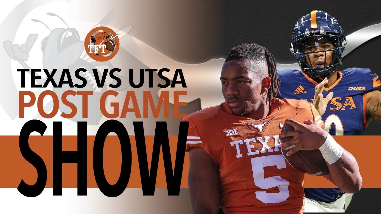 Postgame Live- #21 Texas beats UTSA 41-20, Bijan has a big day.