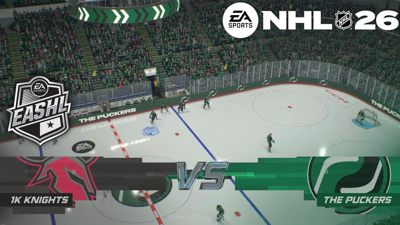 The Puckers vs. 1K Knights - NHL 26 EASHL 3v3 Season Play (S3) 1-24-26 (4K)