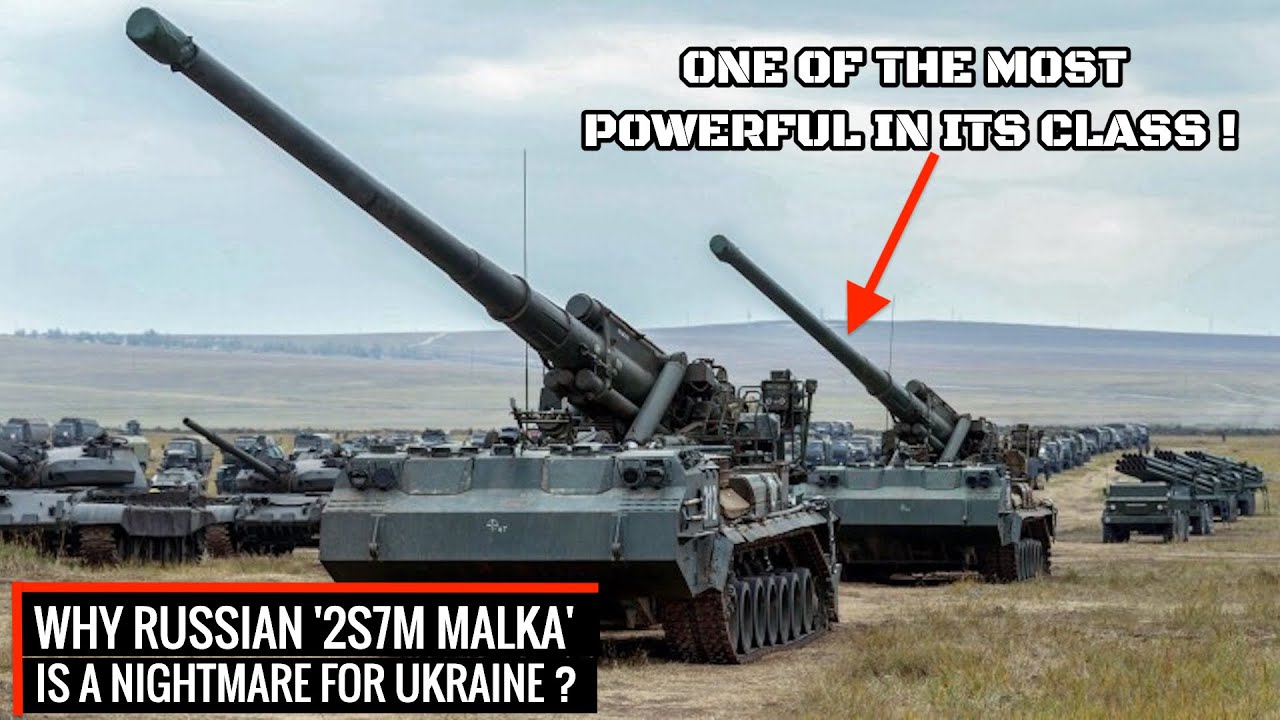 #Russia points 2S7M Malka heavy artillery at #Ukraine !