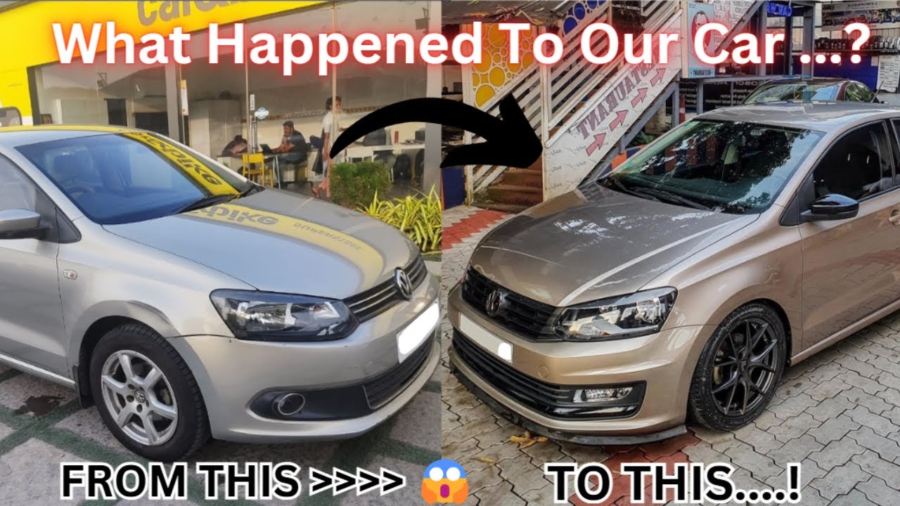 Changing the Color of Our Project Car...? Modifying VW Vento..//In Telugu🖤🖤