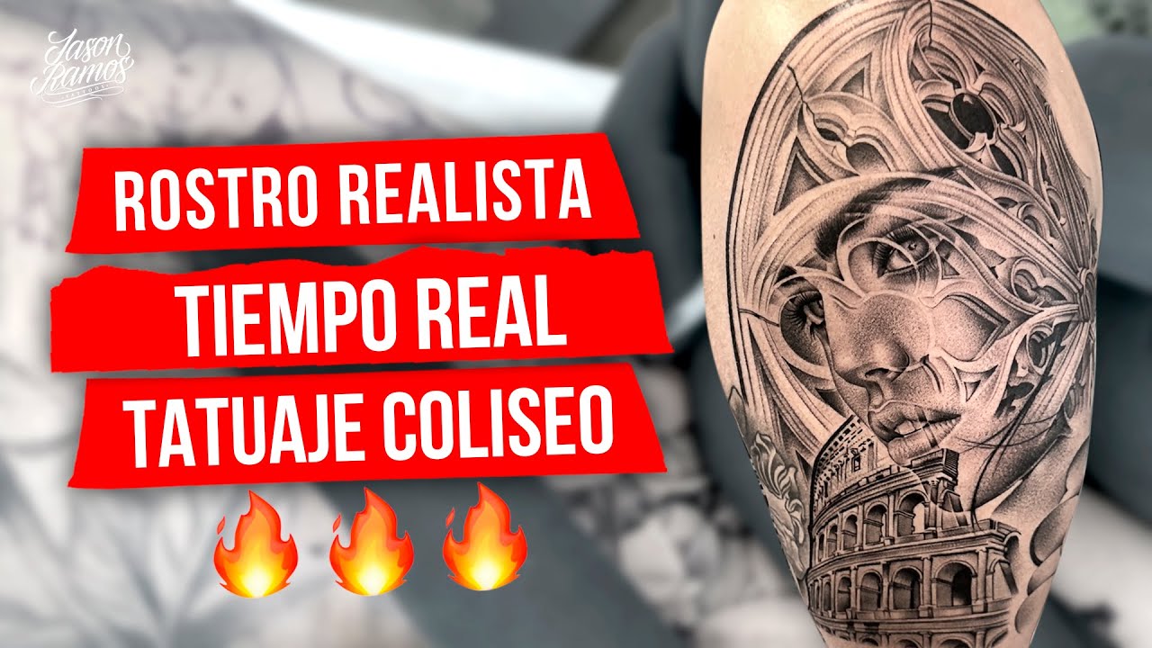🔥TIEMPO REAL Tatuando Rostro Realista, Catedral y Coliseo Romano / Puntillismo de Arrastre #yo3rl🔥
