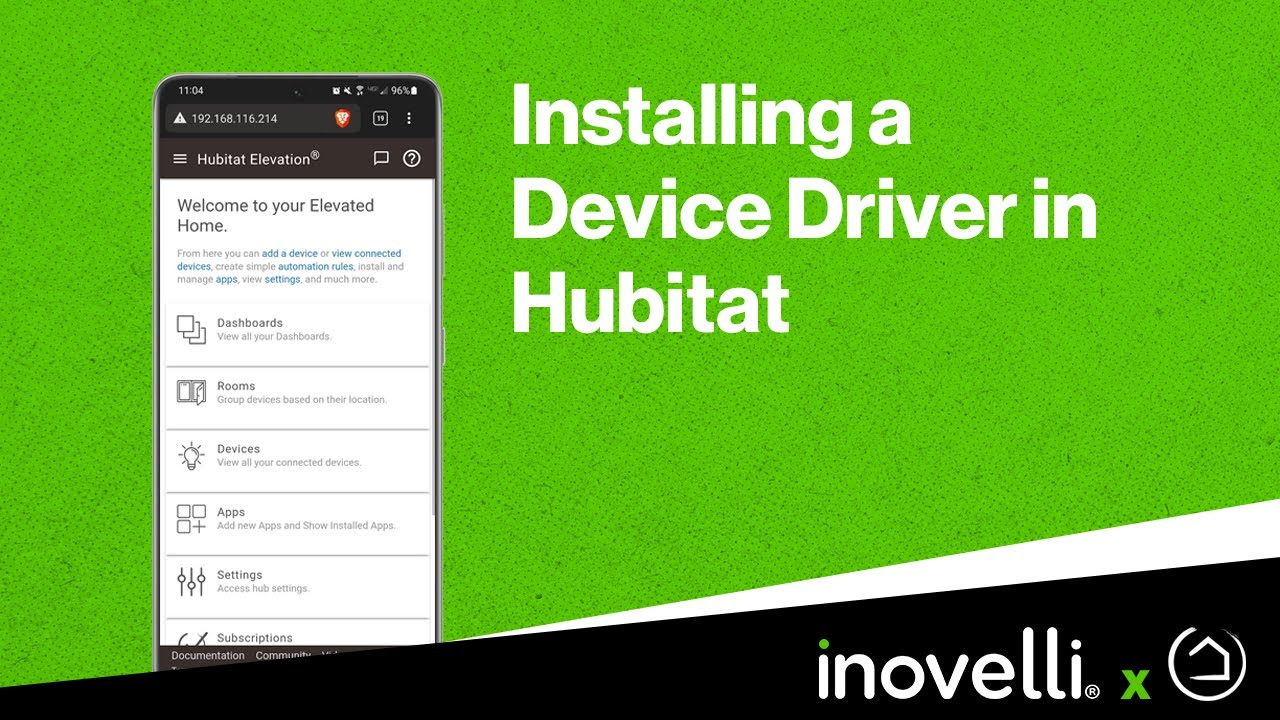 Hubitat Device Driver Installation | Inovelli