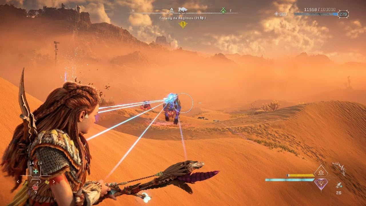 Horizon Forbidden West-Tremenda pelea con Comboy De Begimo Alfa y Demoledores alfa en Muy dif&iacute;cil !!