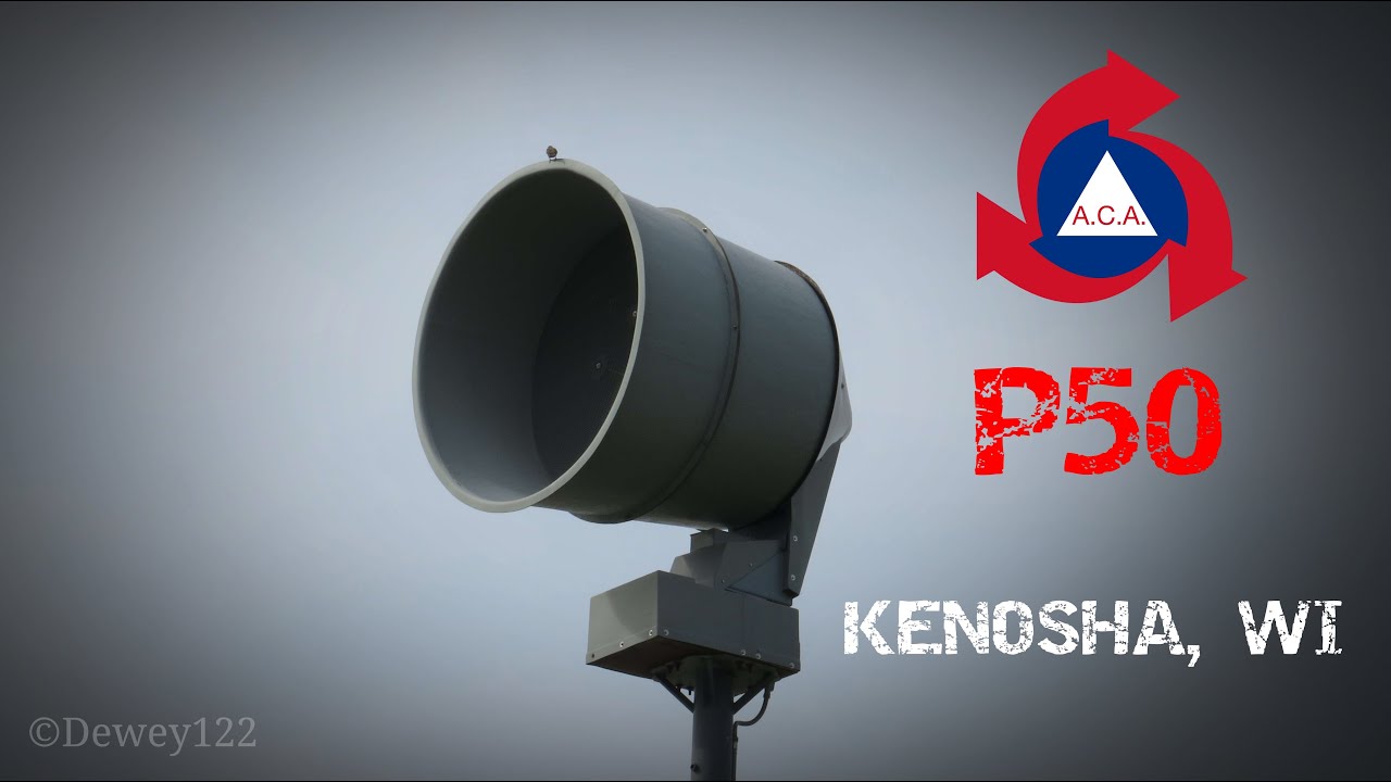 ACA P-50 - Siren Test - Short Alert - Kenosha, WI (Kenosha Co.)