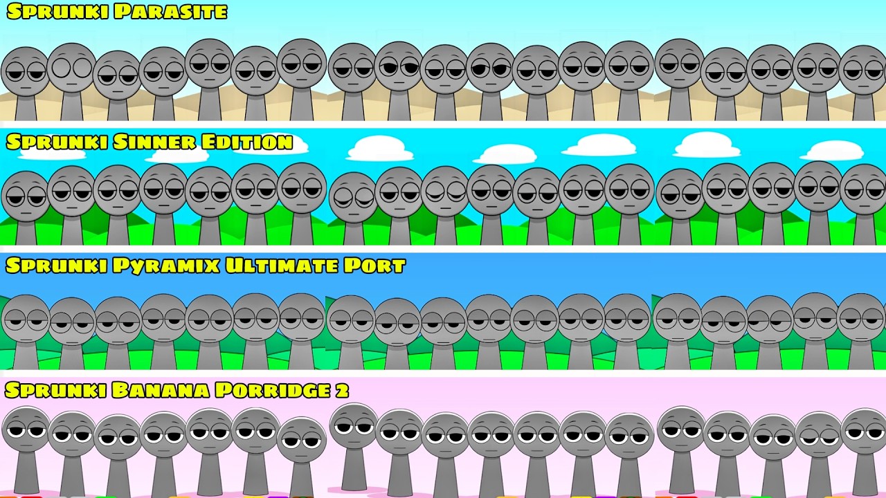 Mix all together characters in Sprunki| From Sprunki(Parasite vs Sinner Edition vs Pyramix Ultim...)