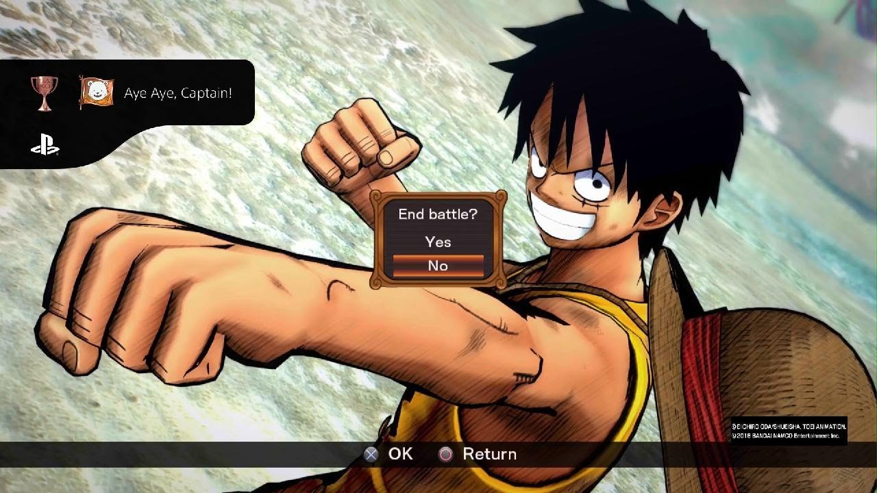 ONE PIECE BURNING BLOOD Aye Aye, Captain! (BRONZE) PS5 Achievement (3)