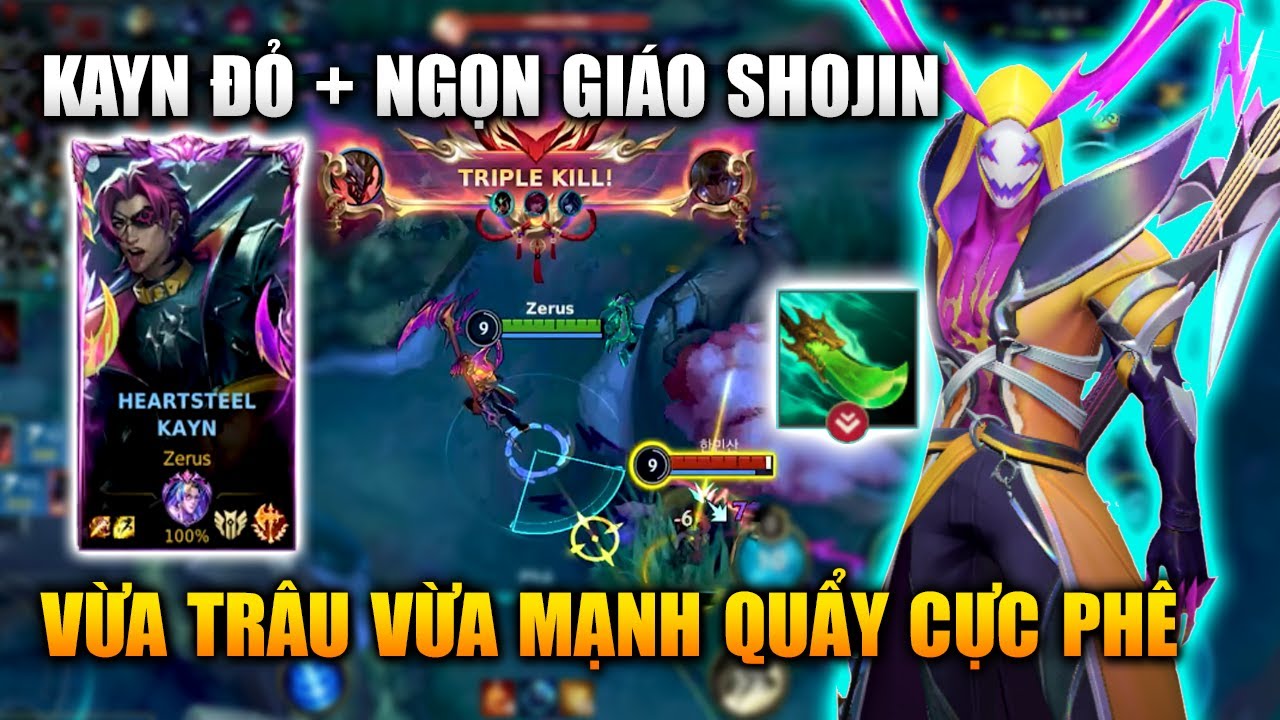 Wild Rift | Kayn Đỏ Build Ngọn Giáo Shojin Quẩy Rank Cực Phê Tốc Chiến