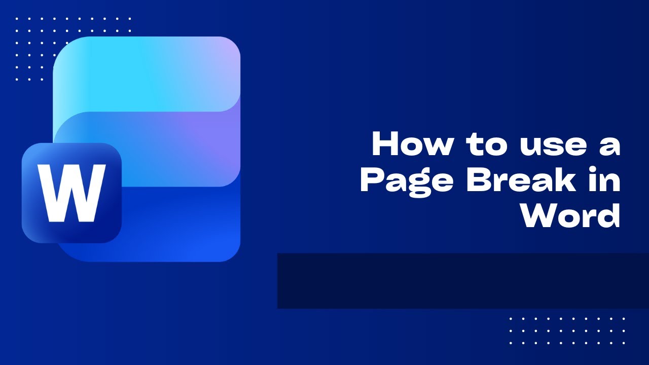 How to use Page Breaks in Word