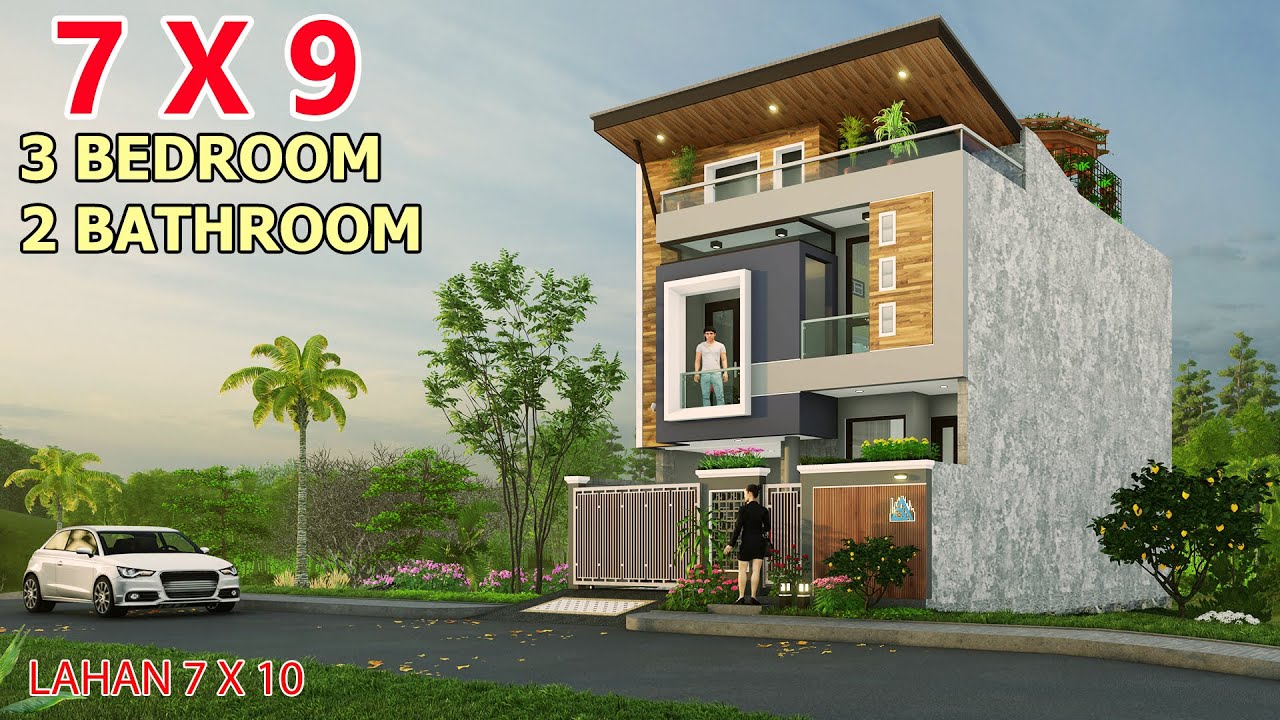 Split Level House 7x9 Meter 3 Kamar 2 Toilet Mushola Swimming Pool RoofTop