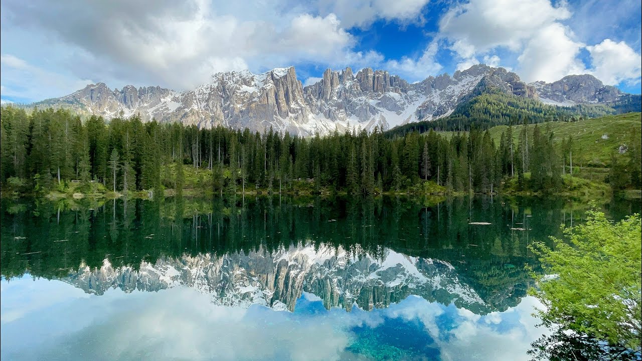 South Tyrol&rsquo;s Beautiful Rainbow Lake - LAKE CAREZZA - Lago di Carezza - Dolomites, Italy