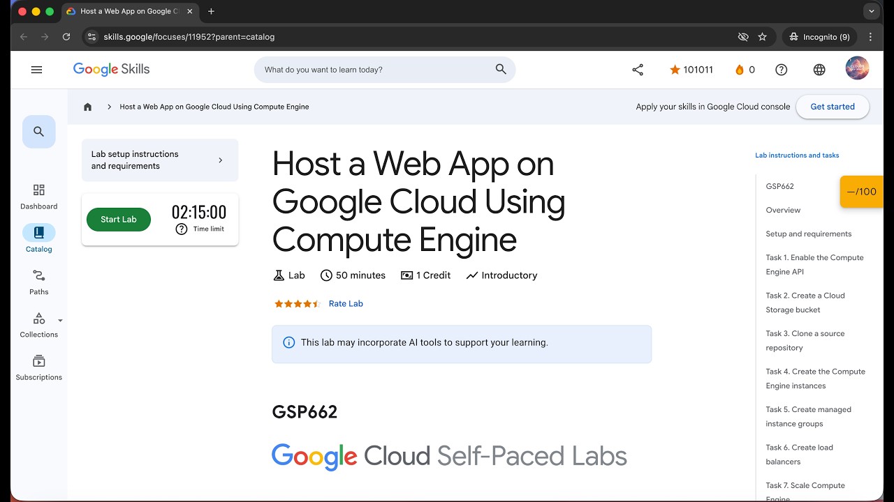 Host a Web App on Google Cloud Using Compute Engine | GSP662