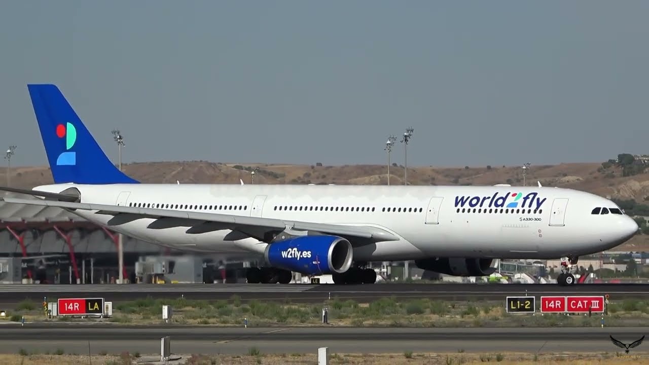 Takeoff Airbus A330-343 - EC-KCP - World2Fly - Madrid Airport (MAD) - 06/09/25