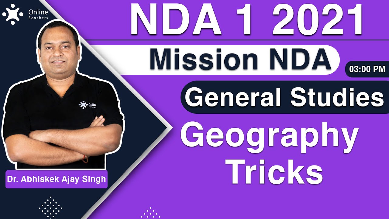 3 PM - Geography Tricks in Hindi | General Studies | NDA 1 2021 | Abhishek Sir