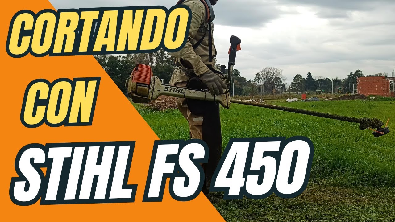 STIHL FS 450 CORTANDO PASTO CON TANZA 3mm #desmalezadora #stihl #desbrozadora