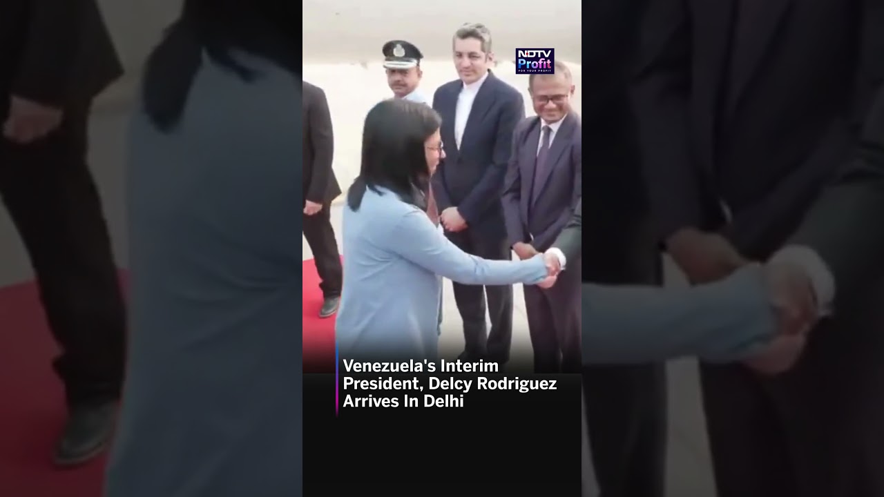 Watch: Venezuela's Interim President Delcy Rodriguez Arrives In India | #shorts