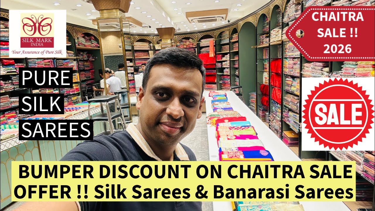 Pure Silk sarees with Chaitra sale offer discount. Whatsapp- 9073511085. ADI INDIAN SILK HOUSE.