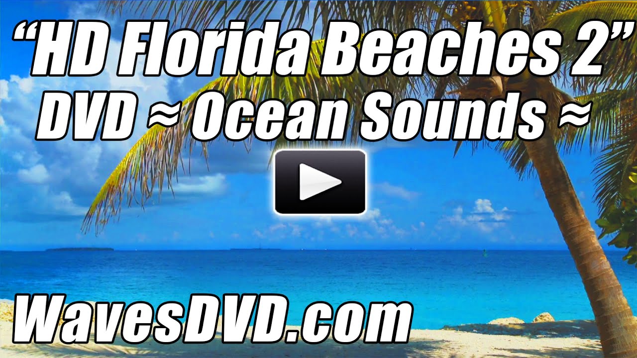 HD FLORIDA BEACHES 2 - WAVES DVD Video Relaxing Wave Sounds Best Beach Ocean Relaxation Blu-Rey