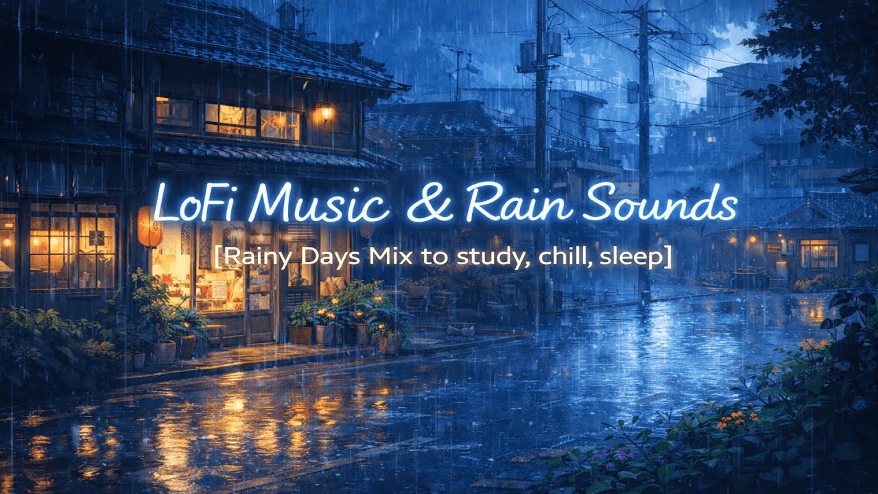 Lofi Rain Music and Sounds to study, sleep, chill, work, relax - [LoFi Rainy Days Mix]