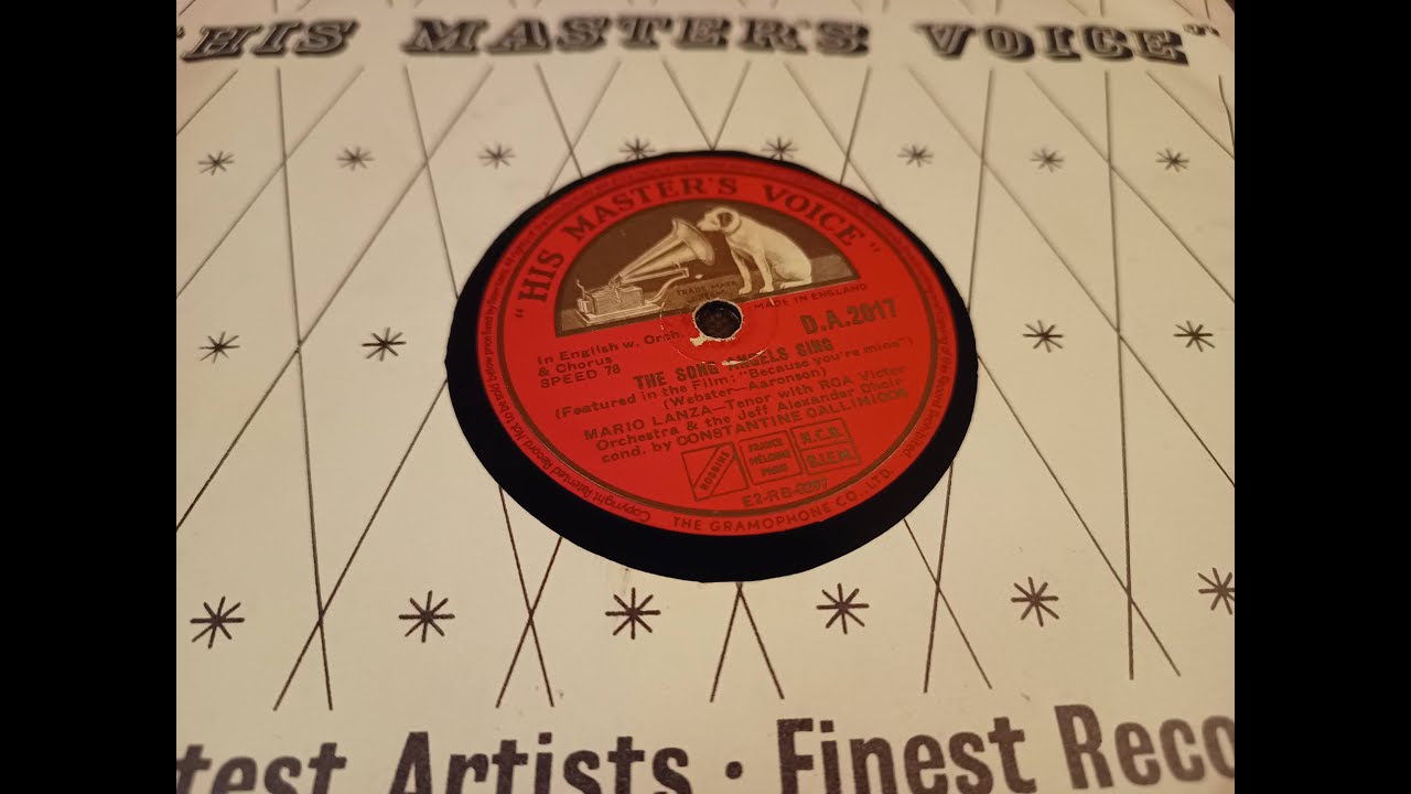 The Song Angels Sing - Mario Lanza - 78rpm
