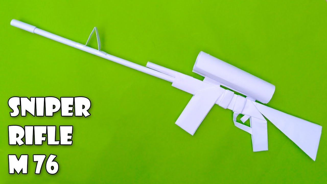 Origami Sniper Rifle M-76 Gun | How to make paper M-76 Sniper | Paper  Sniper origami step by step