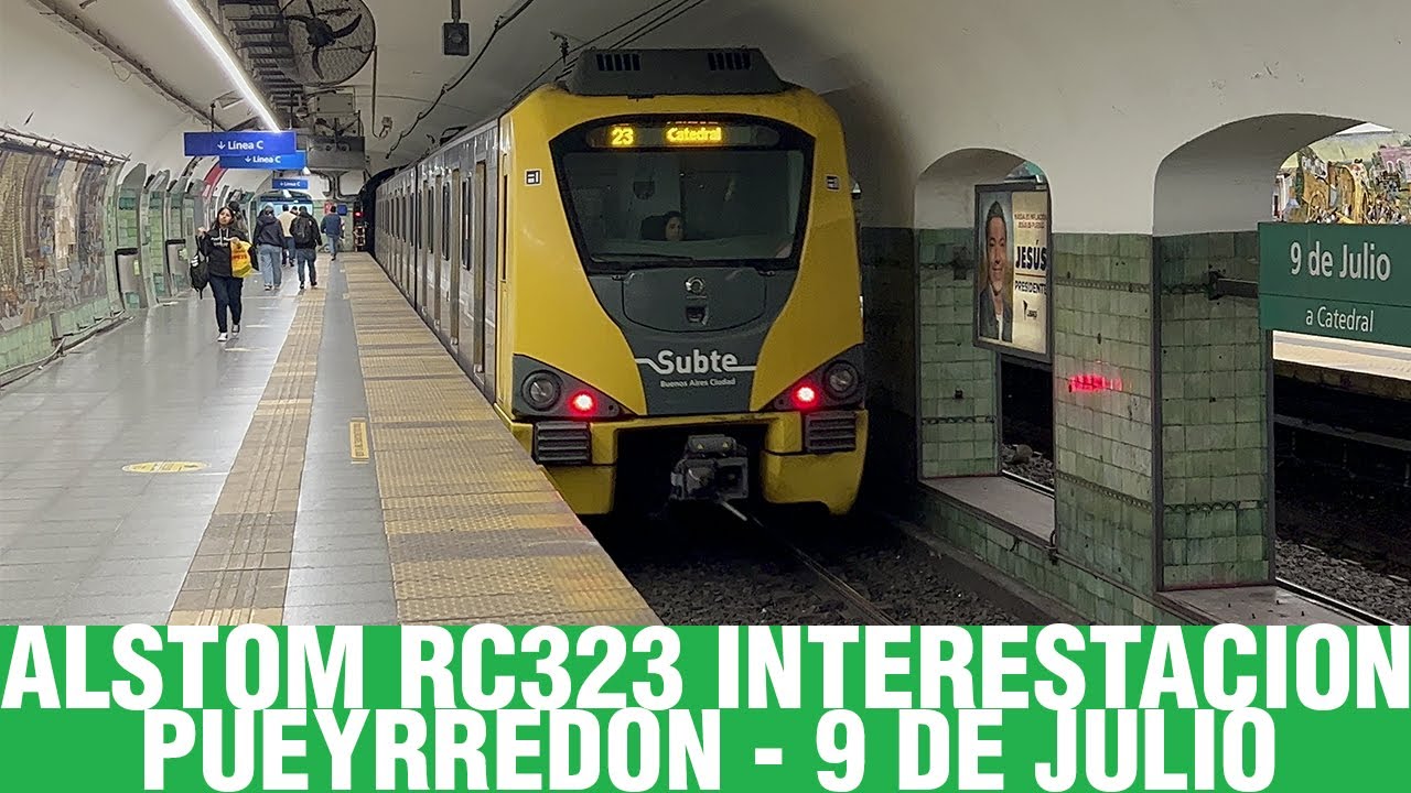 Subte de Buenos Aires | Alstom RC323 interestacion Pueyrredon - 9 de Julio