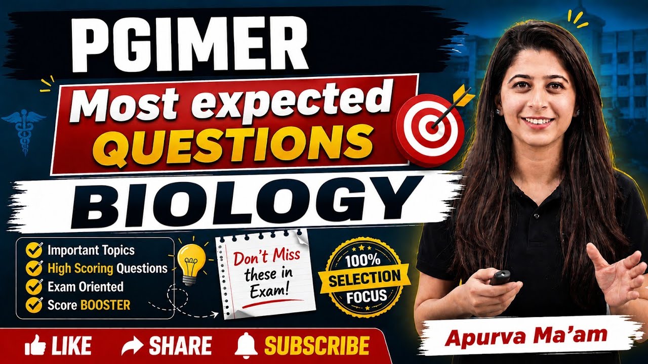 PGIMER B.Sc. Nursing Entrance Exam 2026 | Biology Most Important Questions |#pgimer #pgimscnursing 