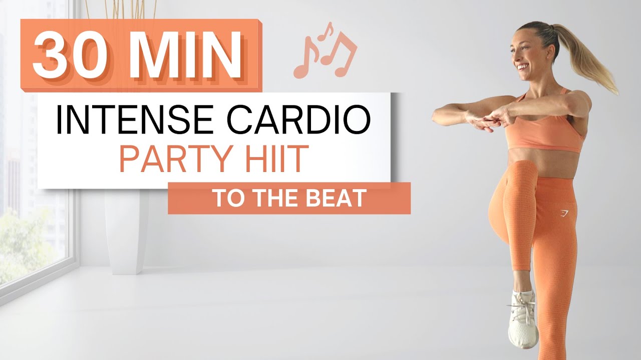 30 min CARDIO PARTY HIIT WORKOUT | To The Beat ♫ | No Squats or Lunges | Fun + High Intensity