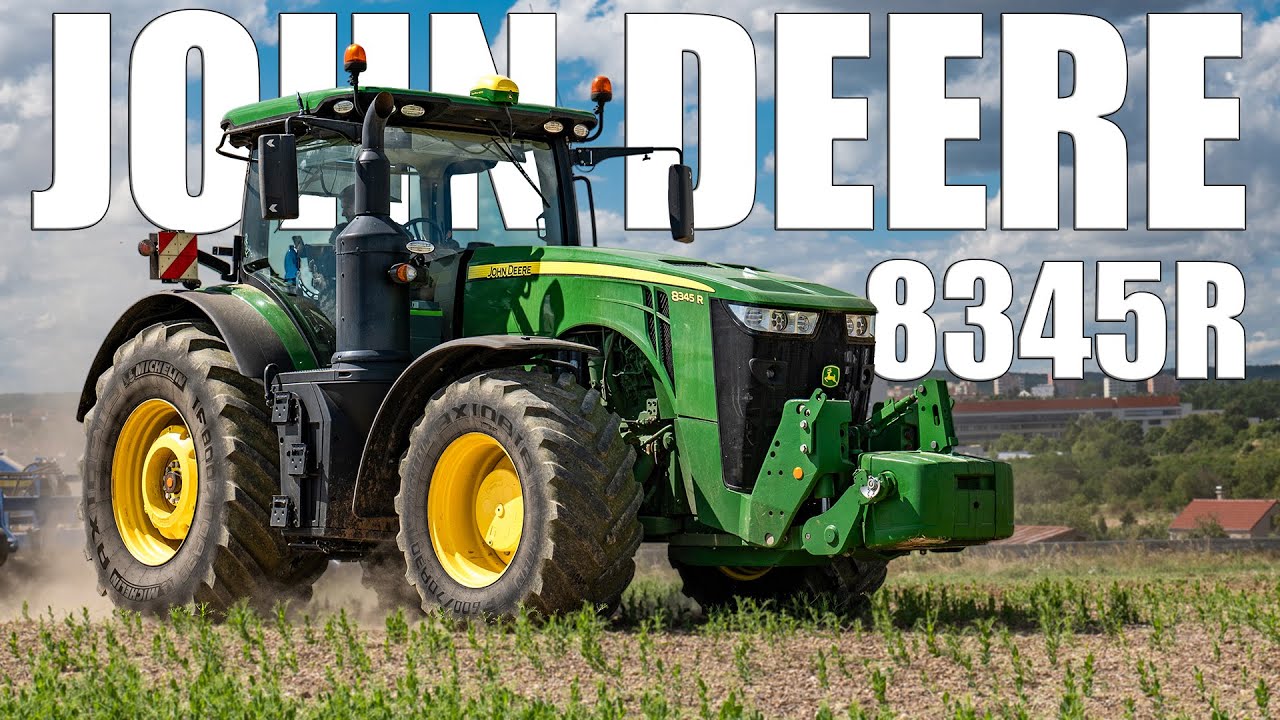 Tractor John Deere 8345R & K&ouml;ckerling Allrounder 1200 | Working the land after the harvest