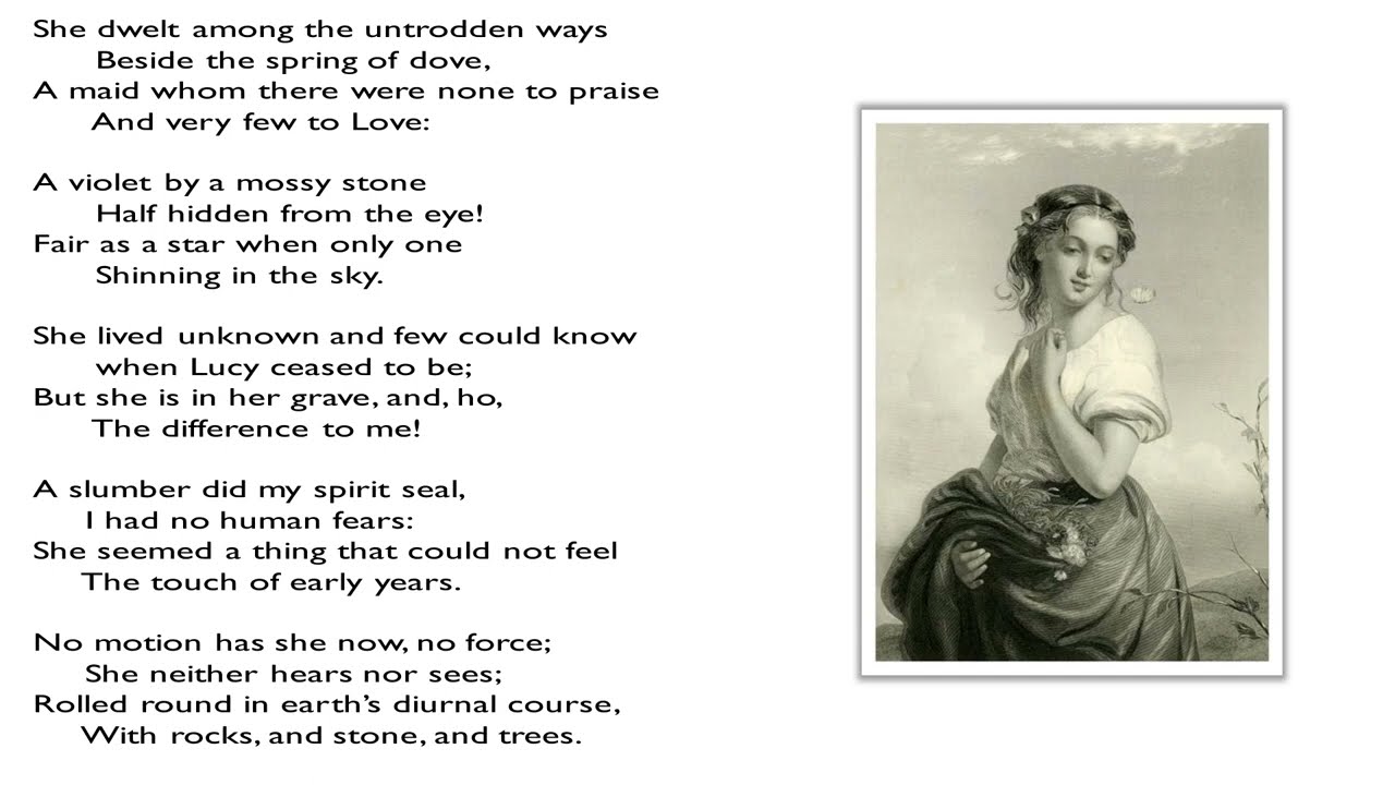 She dwelt among the untrodden ways by William Wordsworth  English Sinhala Appreciation