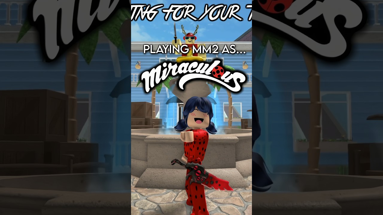 Playing MM2 as miraculous 🐞😂 #mm2 #roblox #robloxedit #miraculous #robloxmm2 #murdermystery2